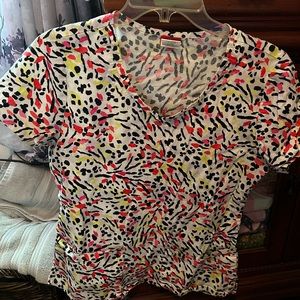 Dickies S Scrub Top, Bright Animal Print Great Shape!